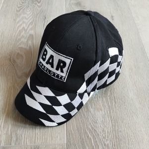 BAR Charlotte Night Club Hat Baseball Cap North Carolina Black White Adjustable